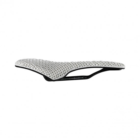 Selle Italia nyereg SLR BOOST SUPERFLOW KIT CARBONIO 3D S3 méret, FEHÉR, karbon pálcás, 3D nyomtatott felső rész
