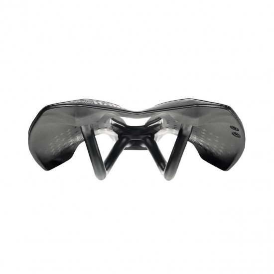 Selle Italia nyereg SLR ADVAN S3 130 x 242 mm méret, superflow kivágott, acél ötvözet pálca