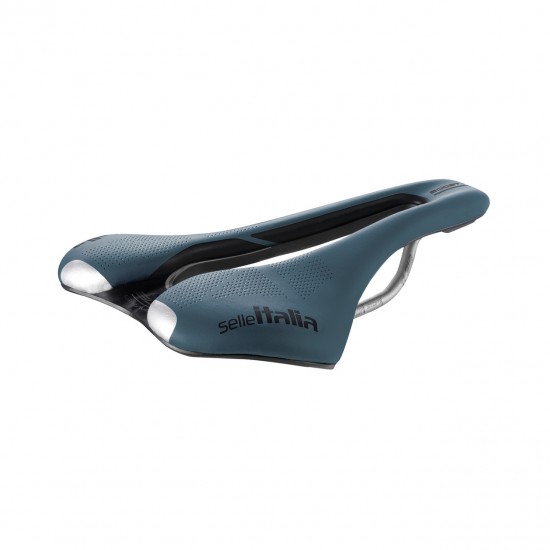 Selle Italia nyereg SLR Boost Gravel TI316 Superflow L3 méret 145mm x 248mm , Ti316 pálcás, off-road gravel, kék