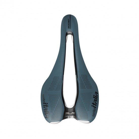 Selle Italia nyereg SLR Boost Gravel TI316 Superflow S3 méret 130mm x 248mm , Ti316 pálcás, off-road gravel, kék