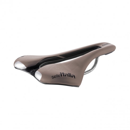 Selle Italia nyereg SLR Boost Gravel TI316 Superflow L3 méret 145mm x 248mm , Ti316 pálcás, off-road gravel, barna