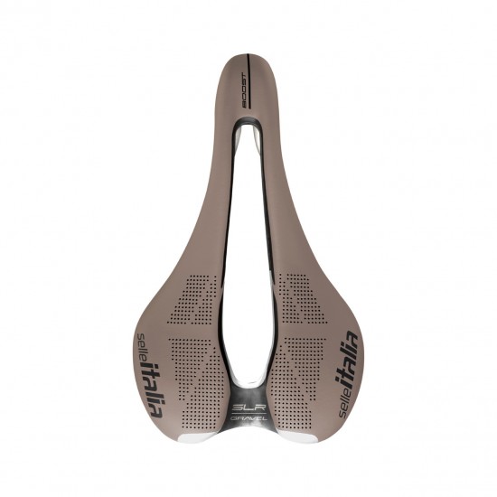 Selle Italia nyereg SLR Boost Gravel TI316 Superflow L3 méret 145mm x 248mm , Ti316 pálcás, off-road gravel, barna