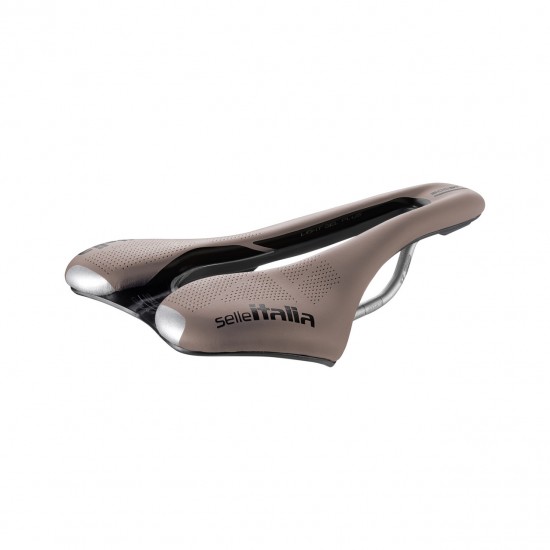 Selle Italia nyereg SLR Boost Gravel TI316 Superflow S3 méret 130mm x 248mm , Ti316 pálcás, off-road gravel, barna