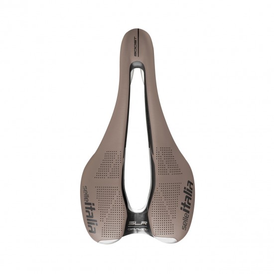 Selle Italia nyereg SLR Boost Gravel TI316 Superflow S3 méret 130mm x 248mm , Ti316 pálcás, off-road gravel, barna