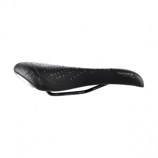 Selle Italia nyereg SPORT GEL FLOW S2 140 x 270 mm méret, szénacél ötvözet pálca, országúti túra