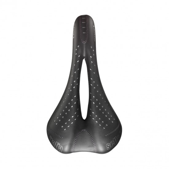 Selle Italia nyereg SPORT GEL FLOW S2 140 x 270 mm méret, szénacél ötvözet pálca, országúti túra