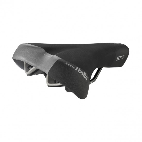 Selle Italia nyereg ST 3 FEC S1 160 x 270 mm méret, FEC szén-acél ötvözet pálca, városi trekking túra e-bike