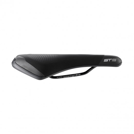 Selle Italia nyereg ST 5 Flow S2 155 x 276 mm méret FEC szén-acél ötvözet pálca, városi trekking e-bike országúti