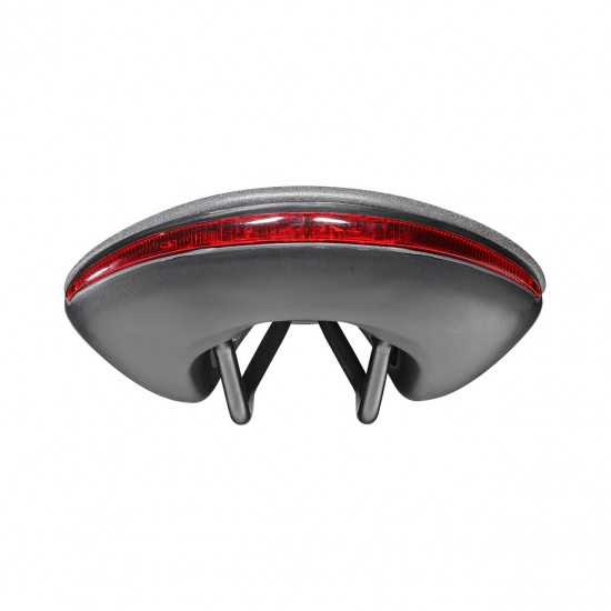 Selle Italia nyereg ST 7 Vision Superflow L3 165 x 250 mm méret, beépített lámpával, FEC szén-acél ötvözet pálca, városi trekking e-bike
