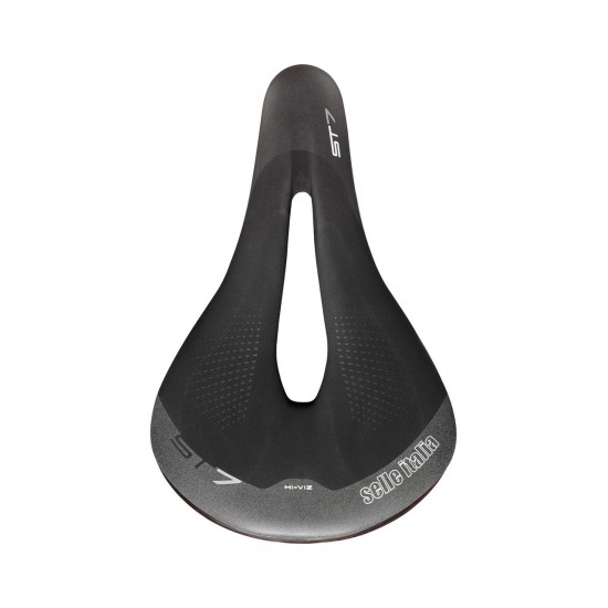 Selle Italia nyereg ST 7 Vision Superflow L3 165 x 250 mm méret, beépített lámpával, FEC szén-acél ötvözet pálca, városi trekking e-bike