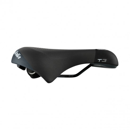 Selle Italia saddle T 3 S1 210 x 267 mm size, FEC carbon steel rails commuting city trekking touring