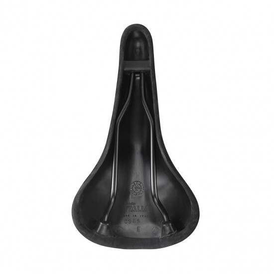 Selle Italia saddle TURBO 1980 classic black full-grain leather L1 146 mm size, FEC carbon steel alloy rails