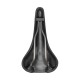 Selle Italia nyereg TURBO BONNIE klasszikus fekete steppelt bőr L1 146 x 275 mm méret, FEC szénacél ötvözet pálcás