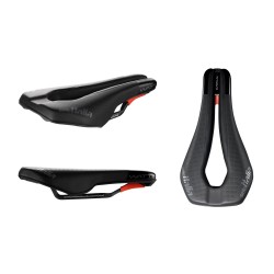 Selle Italia nyereg WATT Gel Superflow Kit Carbonio karbon pálcás 133 mm x 250 mm U3 méret, triatlon időfutam iron man