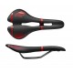 Selle San Marco nyereg Aspide Racing Open-fit kivágott XSilite Ti Narrow keskeny 132 x 277 mm S2 Xsilite pálcás fekete-piros