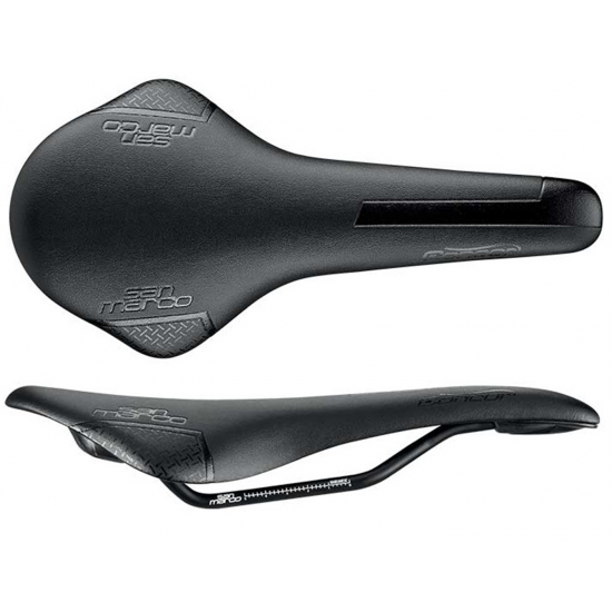 Selle San Marco kerékpár nyereg Concor Dynamic Wide széles 144 x 278 mm mangán pálcás fekete
