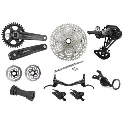 Shimano groupset mtb mountain bike Deore mix 12 s speed with Shimano BL-MT501 hydraulic disc brakes