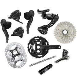 Shimano GRX 610 2x11 gravel kerékpár alkatrész szett 30-46T 175mm Shimano GRX 610 2x11 gravel kerékpár alkatrész szett 30-46T 175mm