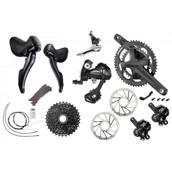 Shimano Sora 9 sebességes Disc tárcsafékes mechanikus országúti kerékpár alkatrész szett