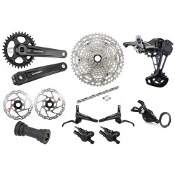 Shimano groupset mtb mountain bike XTR / Deore 12 s speed with Shimano BL-MT501 hydraulic disc brakes