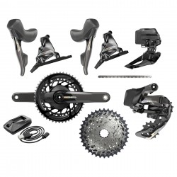 SRAM Force AXS Disc ETAP AXS 2x 12 sebességes Powermeter watt telejesítmány mérős országúti kerékpár alkatrész szett