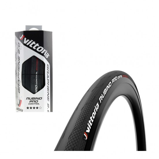 Vittoria road bicycle tyre folding Rubino PRO Control Graphene 2.0 25-622 25 mm black 700x25c