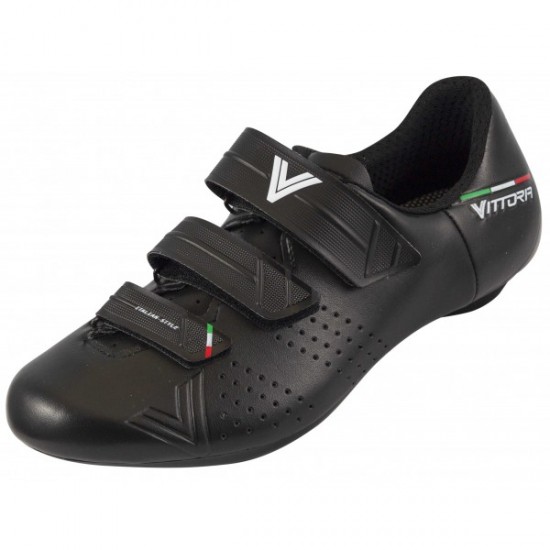 VITTORIA Rapide fekete országúti kerékpáros cipő, tépőzáras